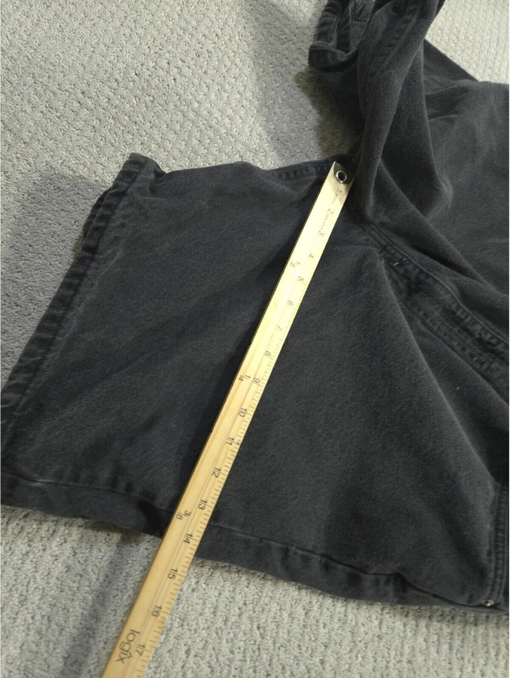 Levis 550 Shorts Mens 42 Black Denim Vintage Orange Tab Relaxed Fit 1997